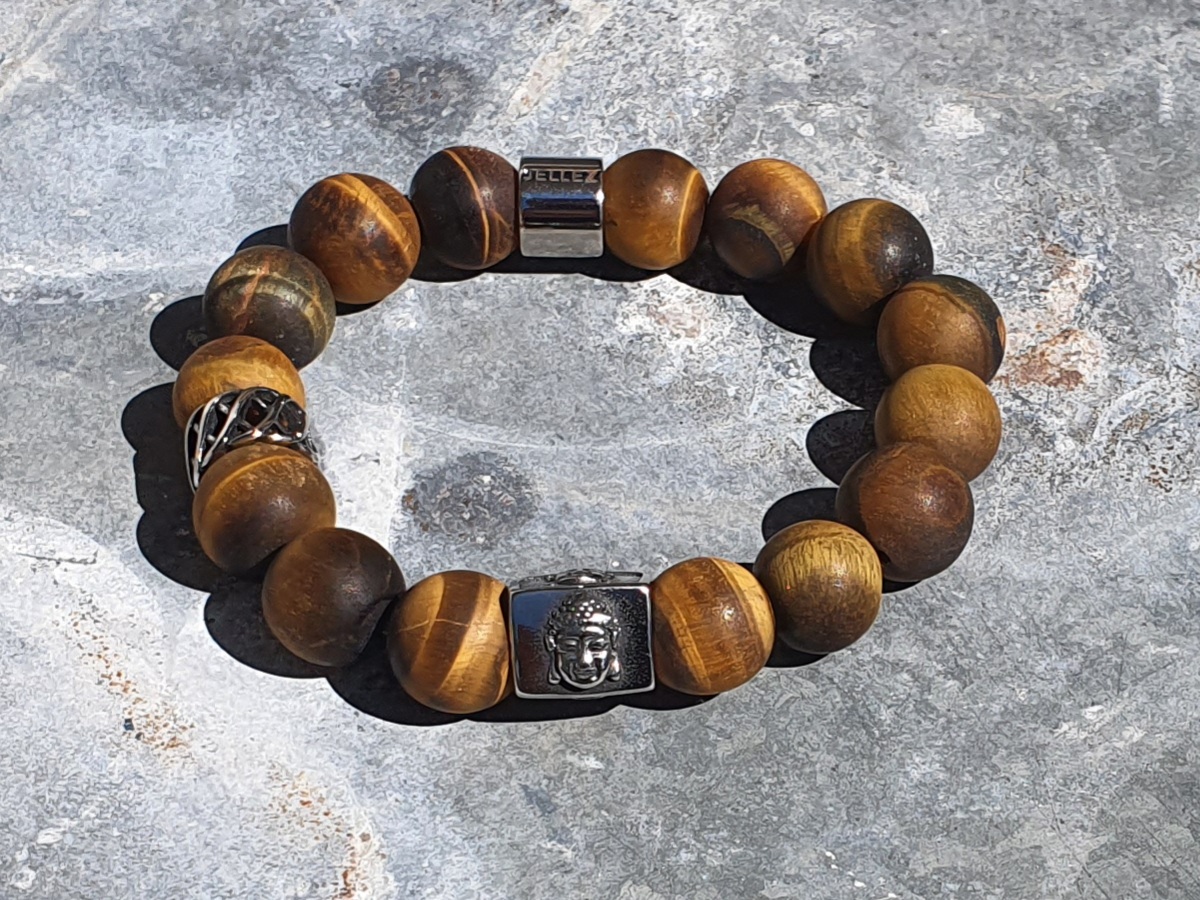 Verslaggever Perforeren Verder Stoer heren/dames armband (12mm) tiger-eye - Heren - en - Dames