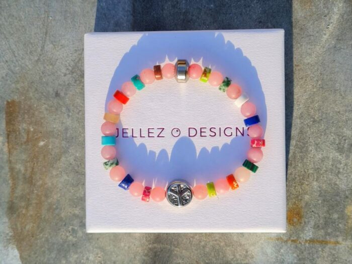 Ibiza kleurrijk natuurstenen armband